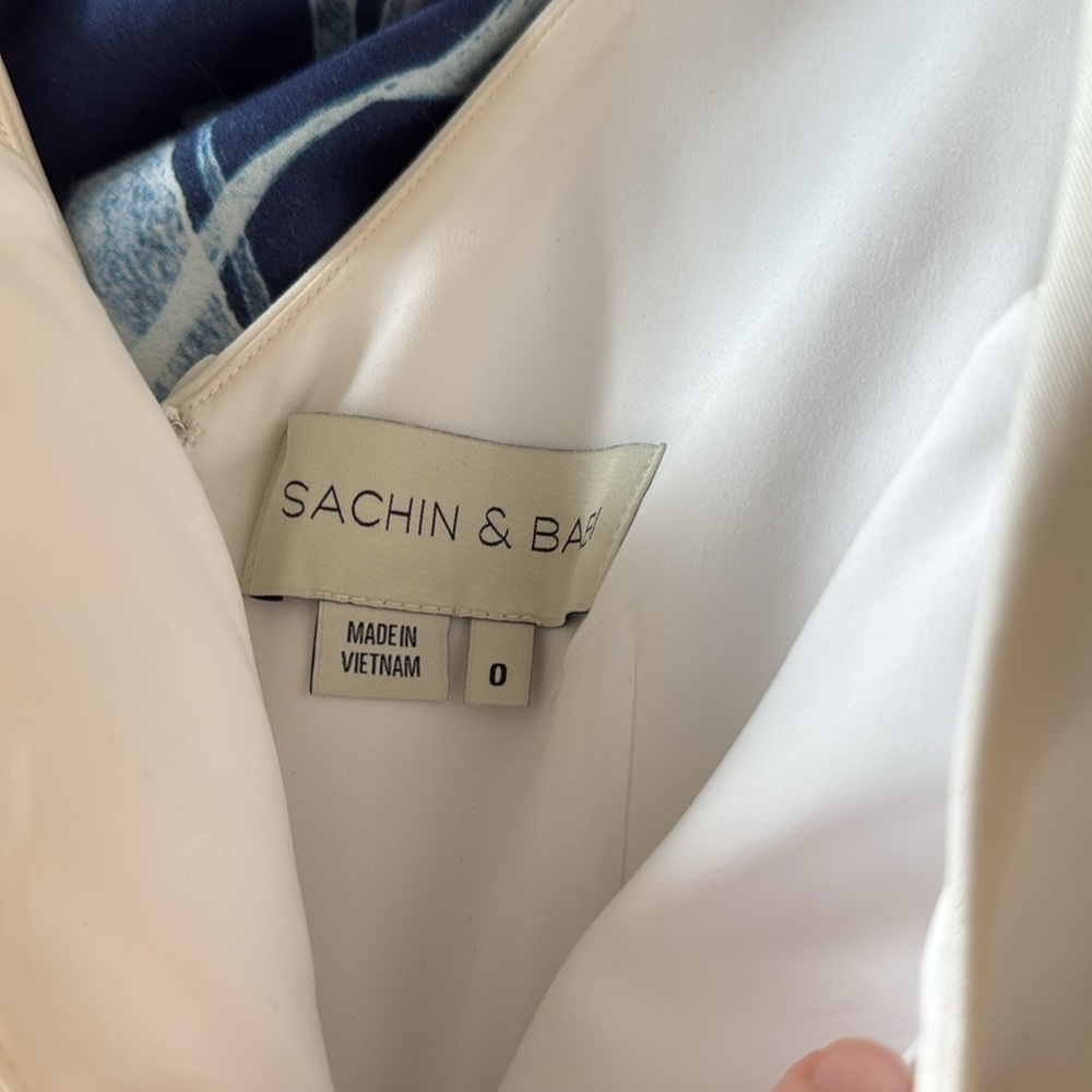 Anthropologie Sachin & Babi Archie V-Neck Back-Bow Mini Dress BHLDN - Picture 9 of 10